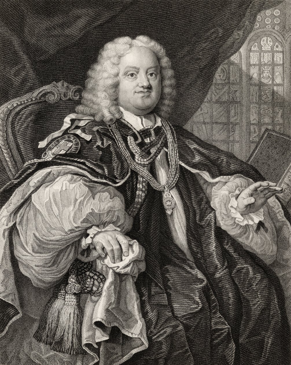 Benjamin Hoadly, gravé par Benjamin Holl (1808-84) de 