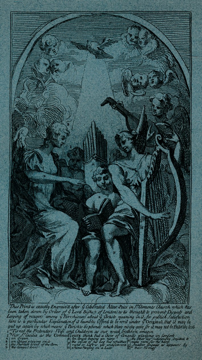 Burlesque sur le retable de Kent à St Clement Danes, c1725 - William Hogarth