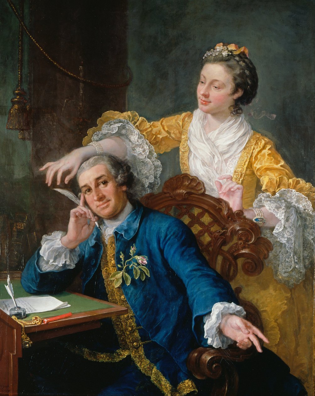 David Garrick (1717-79) avec son épouse Eva-Maria Veigel, «La Violette» ou «Violetti» (1725 - 1822) - William Hogarth