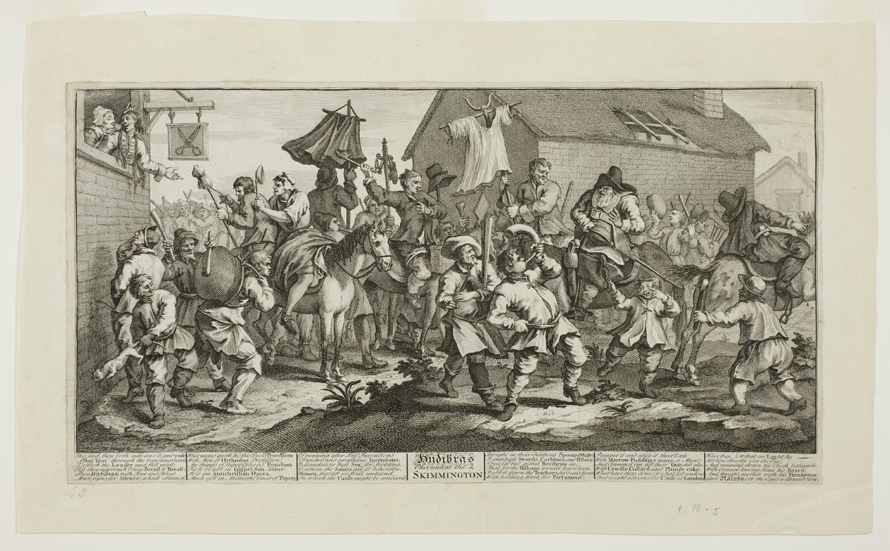 Hudibras et le Skimmington, planche sept de Hudibras - William Hogarth