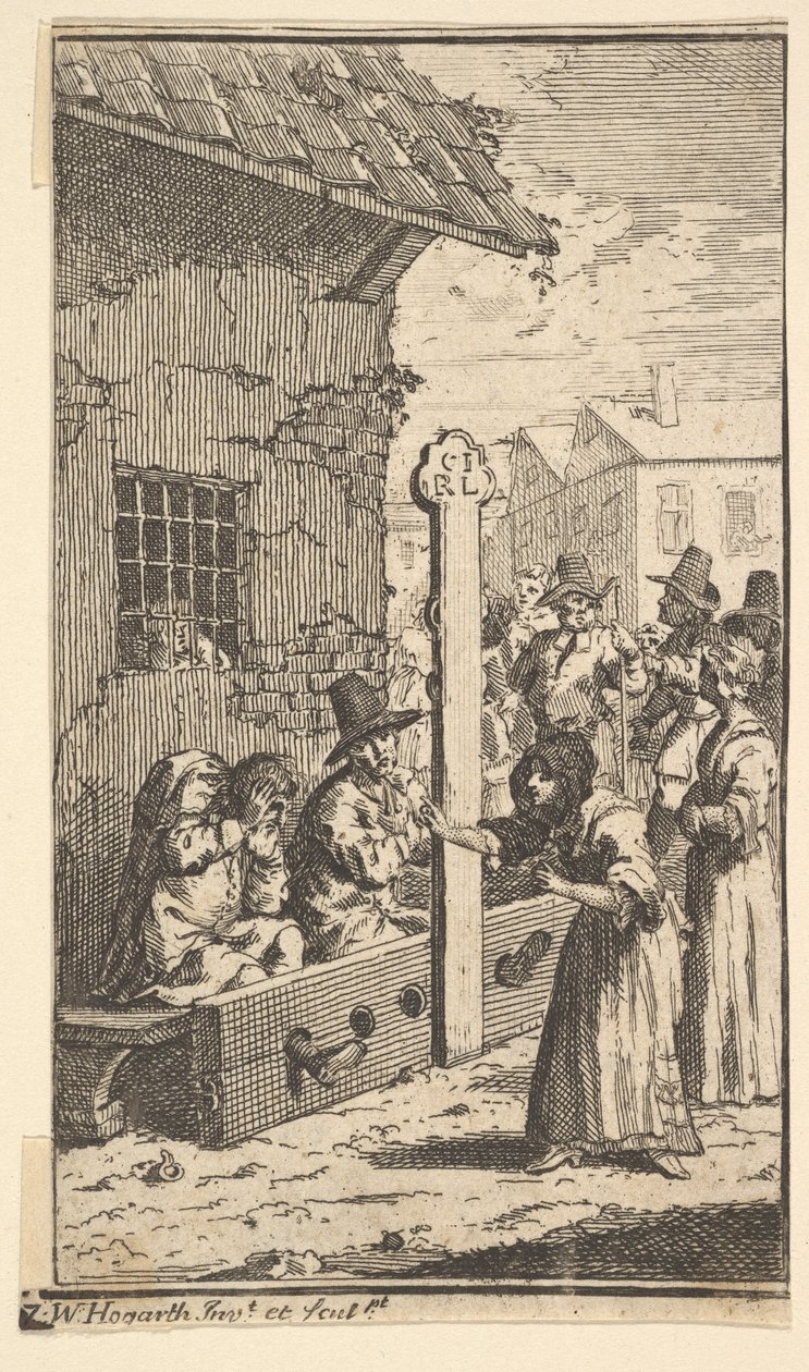 Hudibras en tribulation Dix-sept petites illustrations pour Hudibras de Samuel Butler - William Hogarth