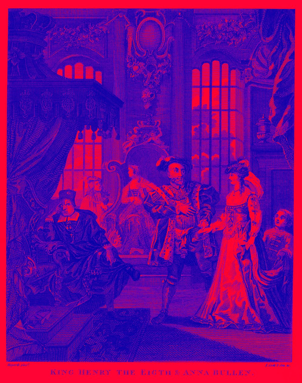 Le roi Henri VIII et Anne Boleyn - William Hogarth
