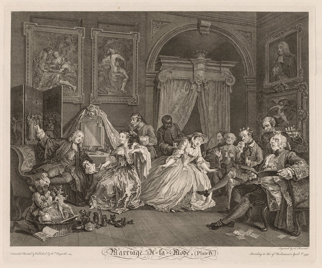 Mariage à la Mode : La Scène de la Toilette - William Hogarth
