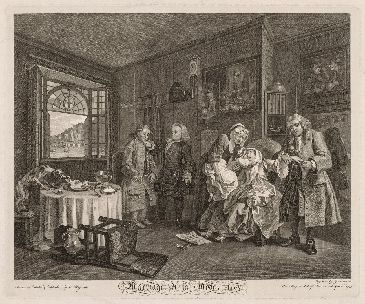Mariage à la Mode : La Mort de la Comtesse, 1745 - William Hogarth