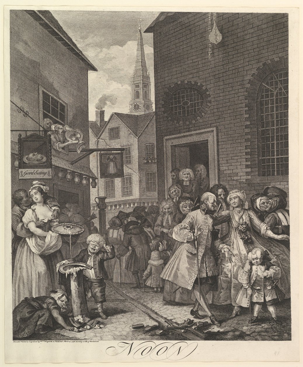 Midi : Les quatre moments de la journée - William Hogarth