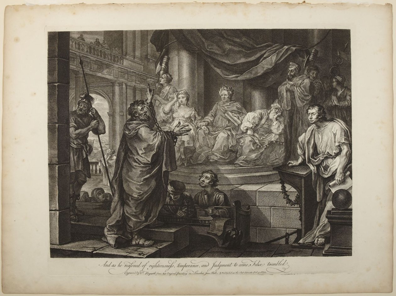 Paul devant Félix - William Hogarth