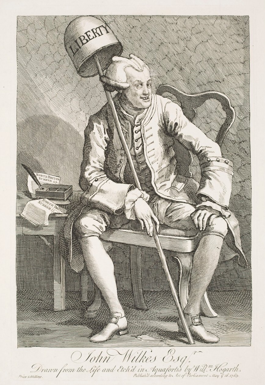 Portrait de John Wilkes, Esquire - William Hogarth
