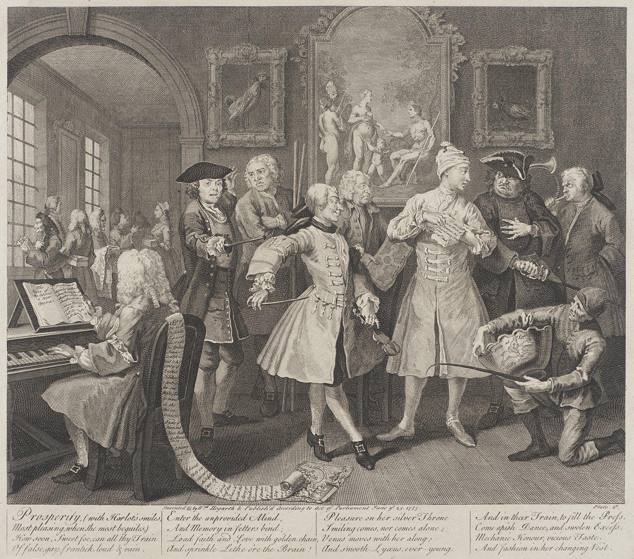 La prospérité, avec les sourires de la prostituée - William Hogarth