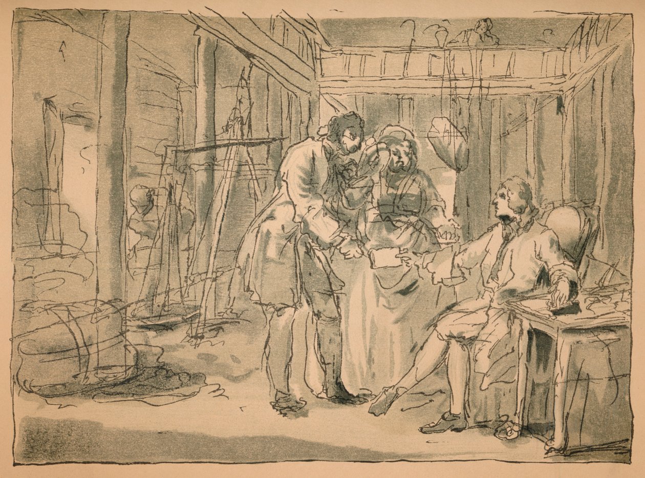 Esquisse rejetée pour Industrie et Oisiveté, 1747 - William Hogarth