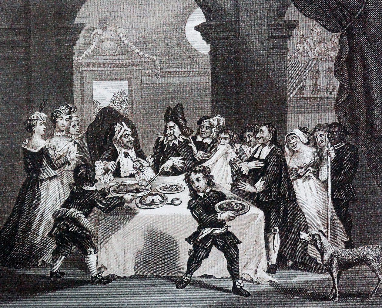 Sancho au festin, affamé par son médecin par William Hogarth - William Hogarth