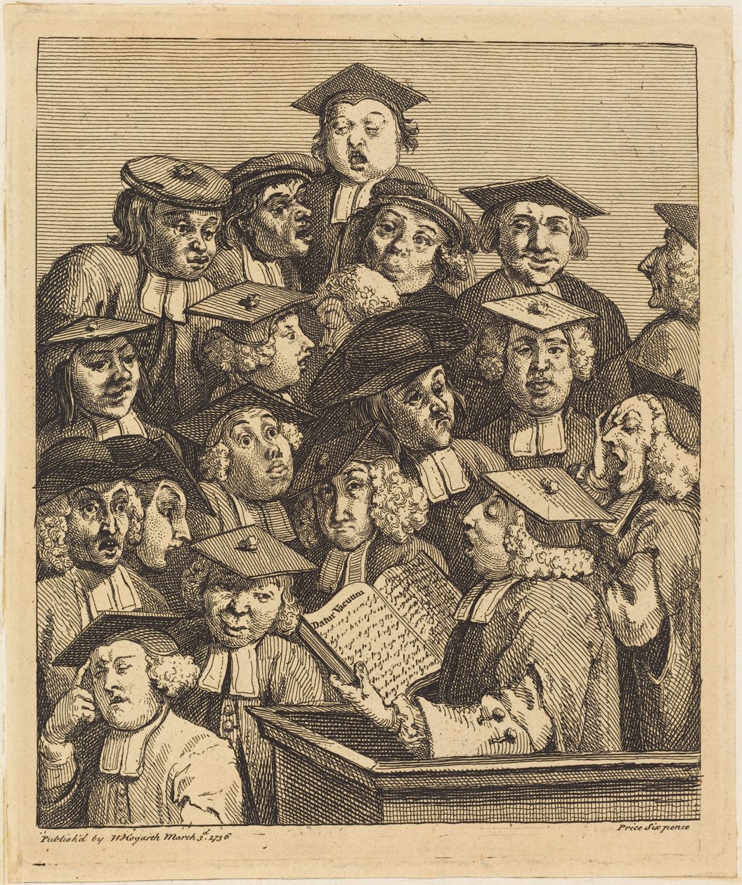 Érudits à une conférence - William Hogarth
