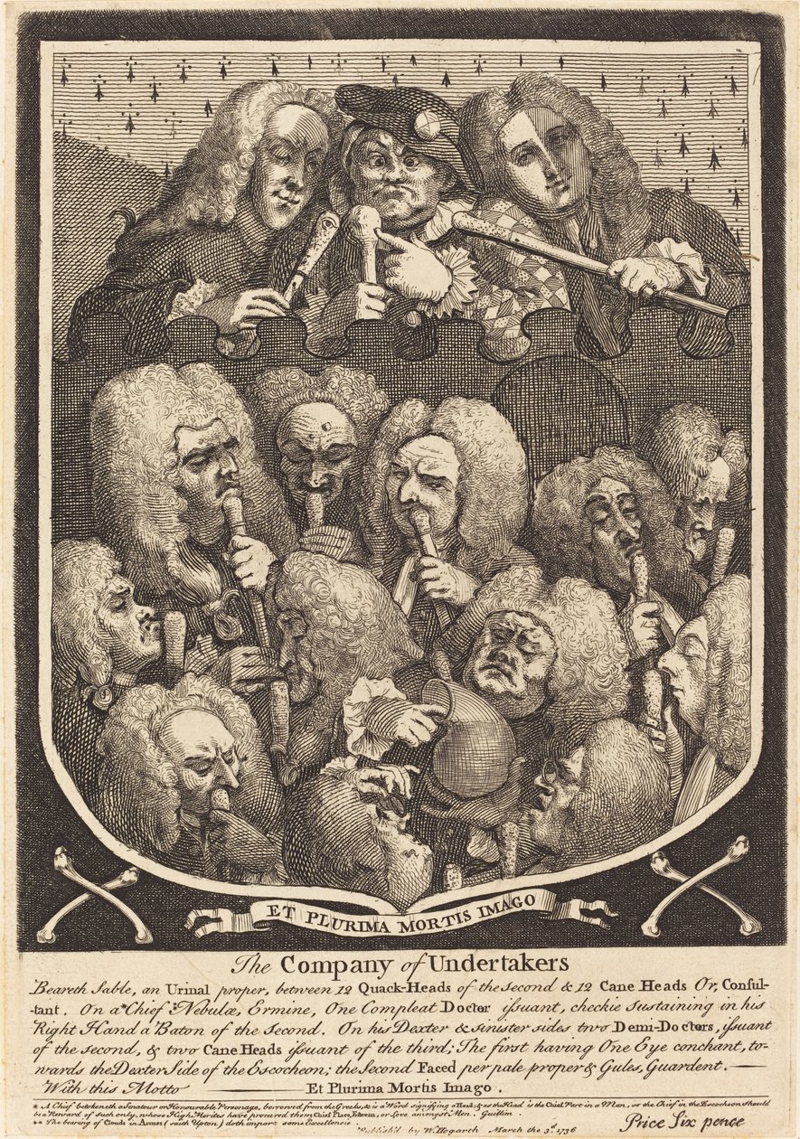 La compagnie des entrepreneurs de pompes funèbres - William Hogarth