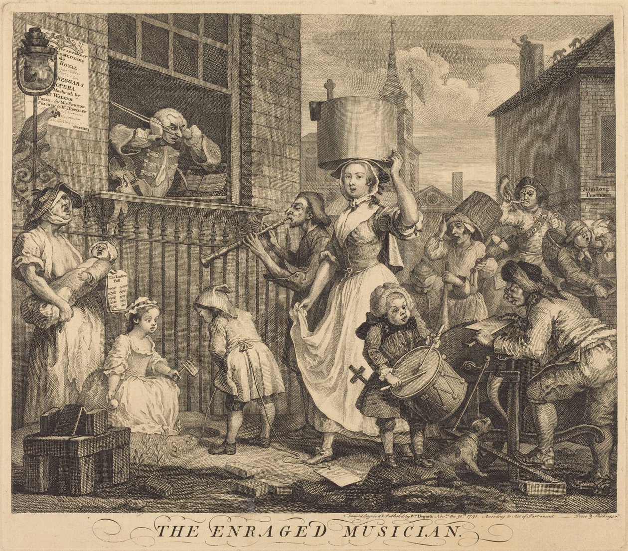 Le musicien enragé - William Hogarth
