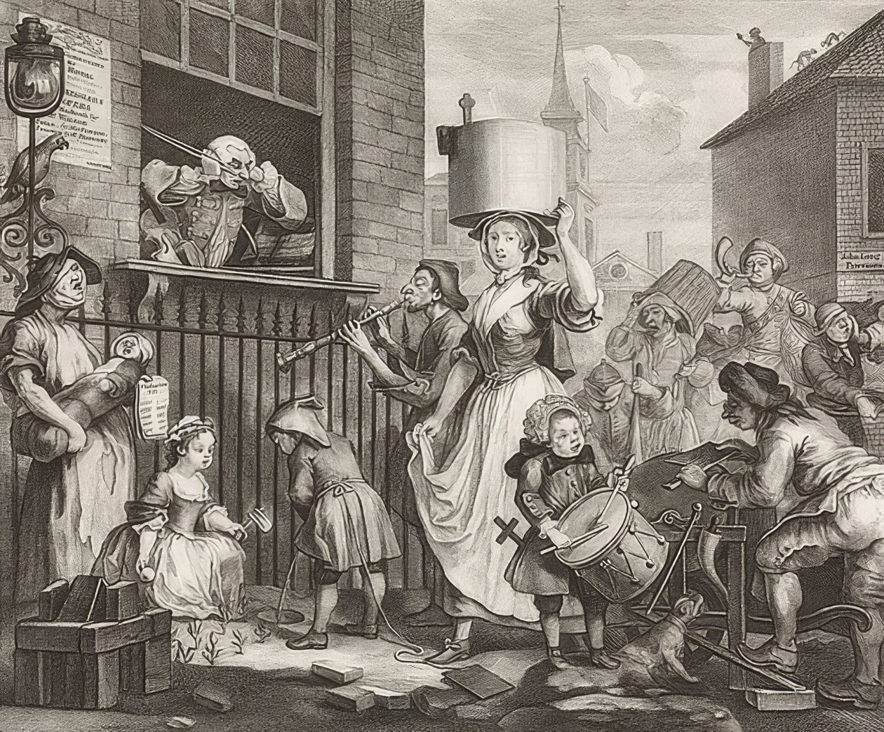 Le musicien enragé. 1741 - William Hogarth