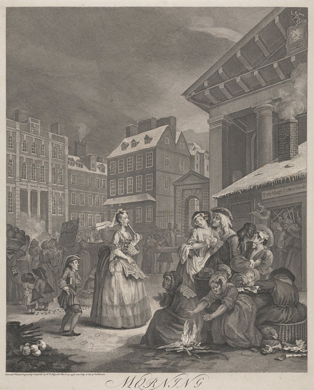 Les quatre moments de la journée, planche I : le matin - William Hogarth