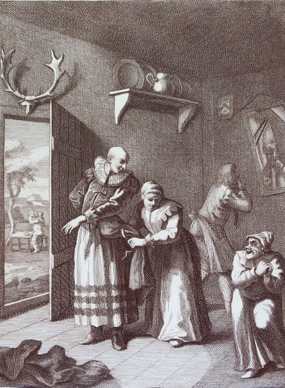 Le curé et le barbier se déguisent pour emmener Don Quichotte - William Hogarth