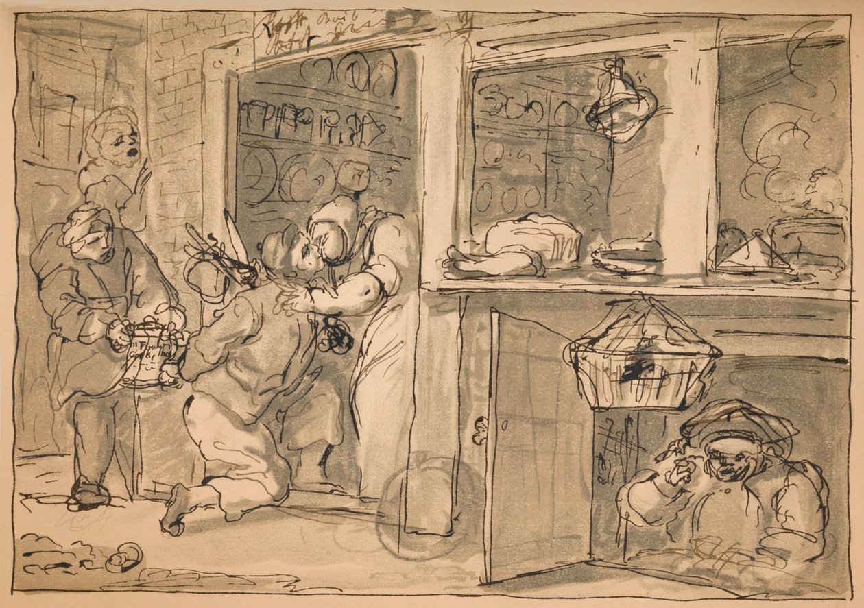 Dessin inutilisé pour Industry and Idleness, 1747 - William Hogarth