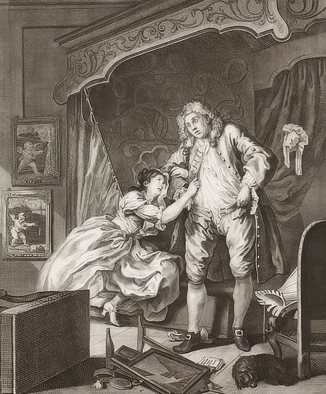 Série en deux parties : Avant et Après. Feuille 2 : Après. 1736 - William Hogarth