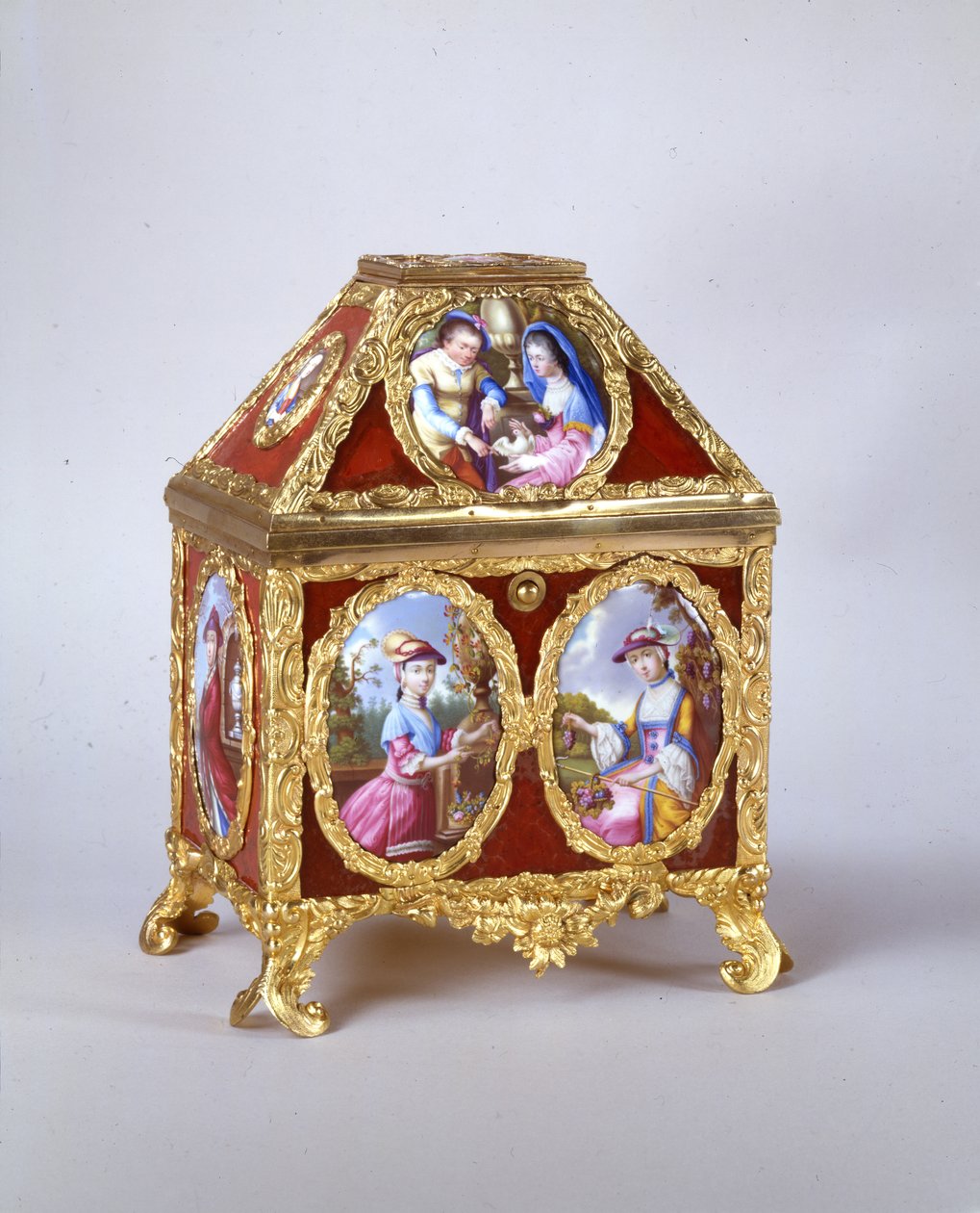 Coffret George III contenant une montre à verge dans le style de James Cox, vers 1770 - William Hopkins Craft