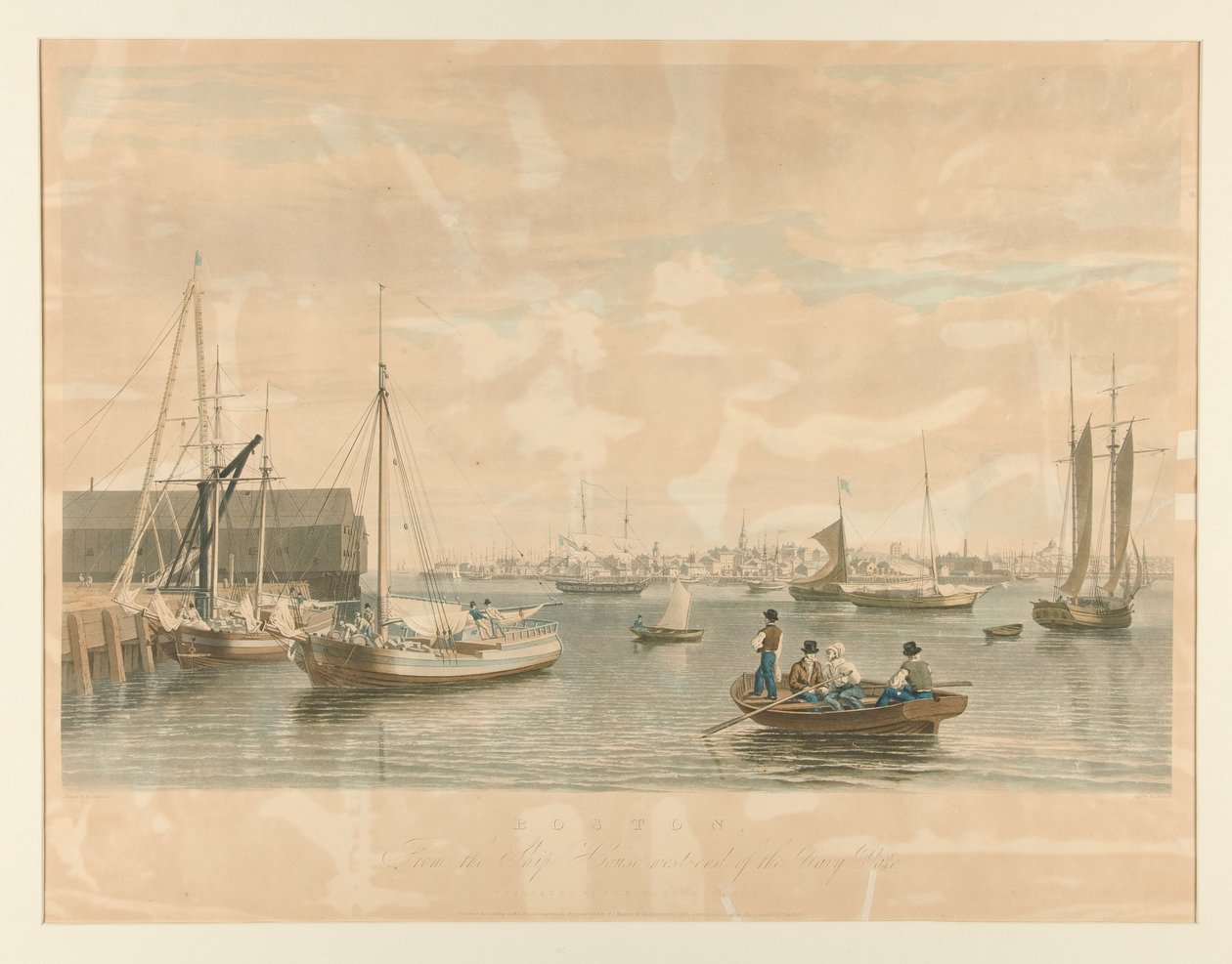 Boston. Depuis le Ship House, extrémité ouest du Navy Yard - William James Bennett