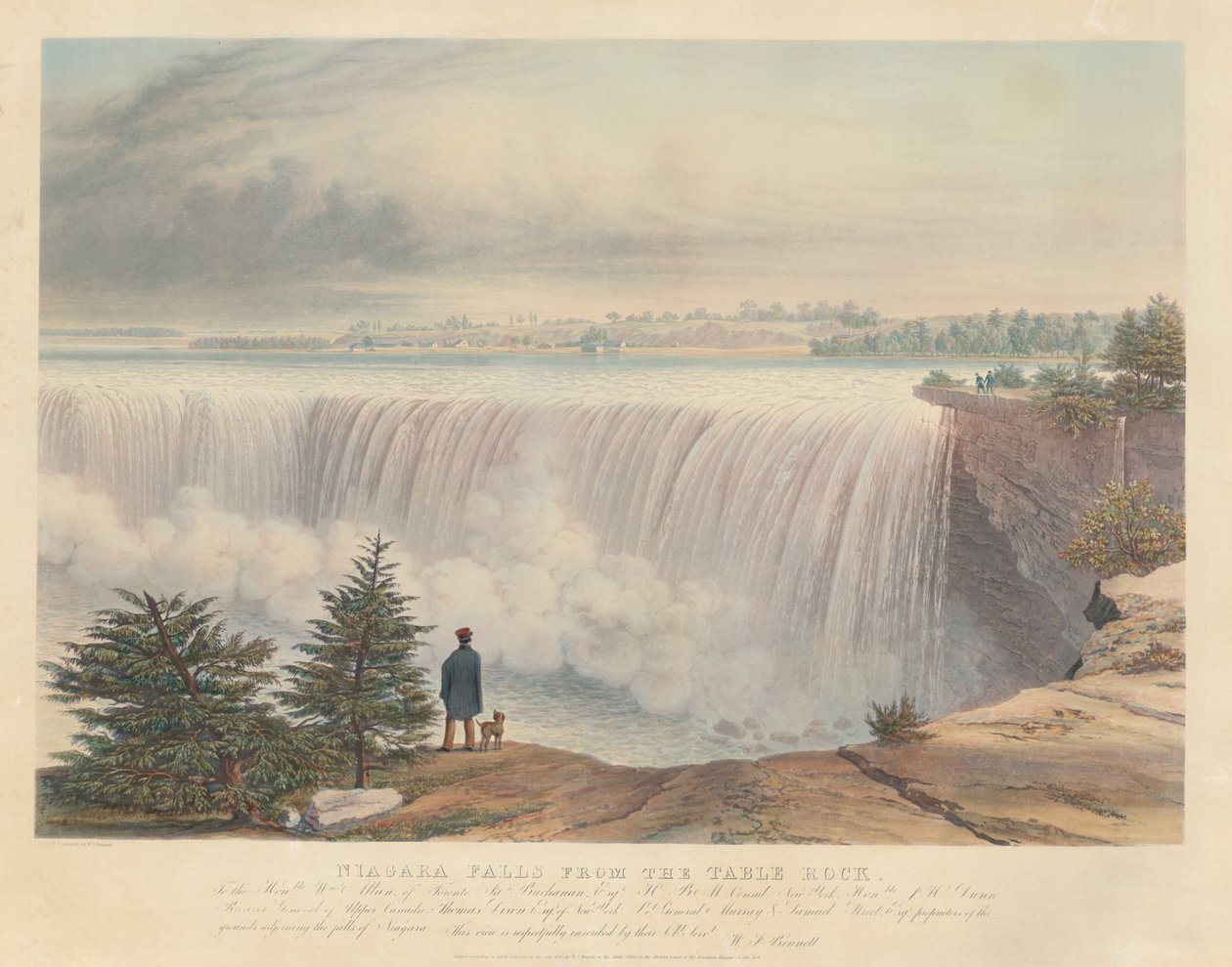 Les chutes du Niagara vues depuis Table Rock - William James Bennett