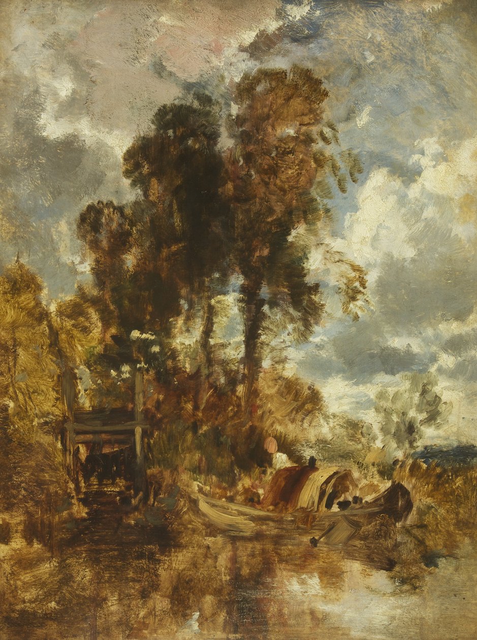 Paniers à anguilles sur la Tamise - William James Muller