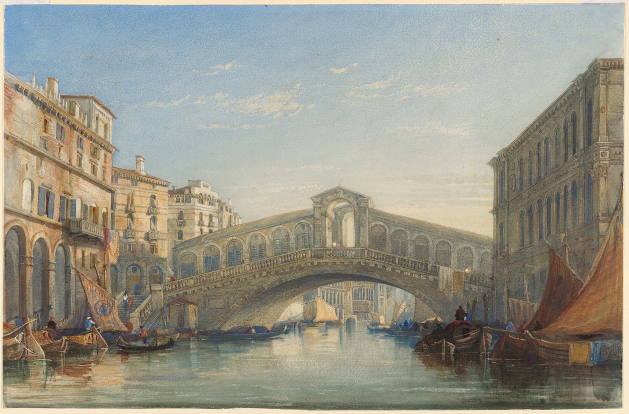 Le pont du Rialto, Venise - William James Muller