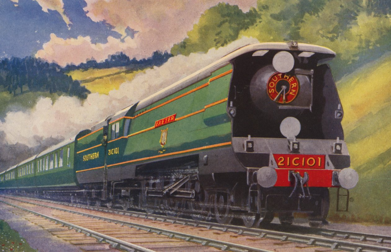 A Southern Railway Main Line Express (lithographie couleur) - William John Patton McDowell