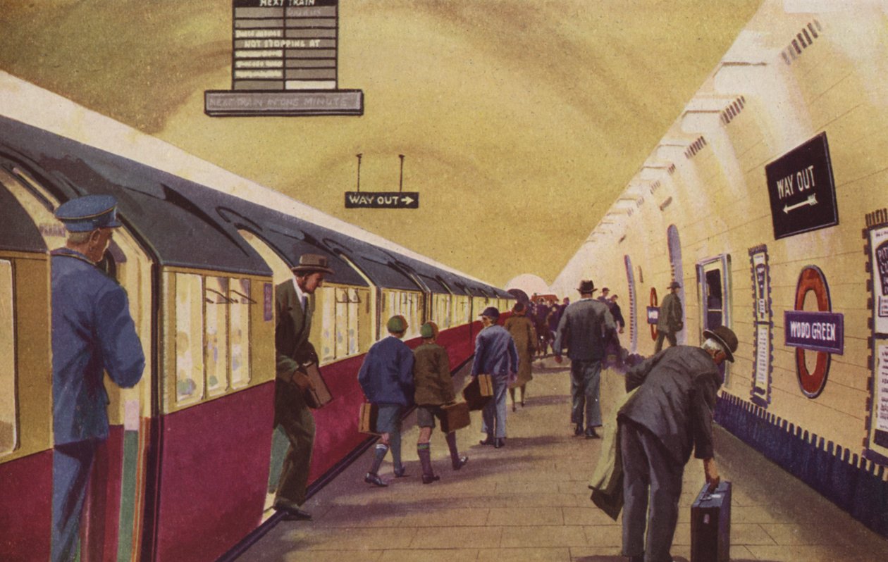 Une station moderne à grande profondeur (lithographie couleur) - William John Patton McDowell