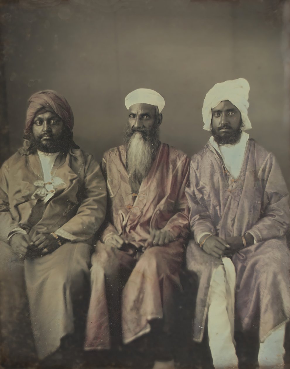Portrait sans titre de trois hommes assis portant des turbans, 1853 - William Johnson