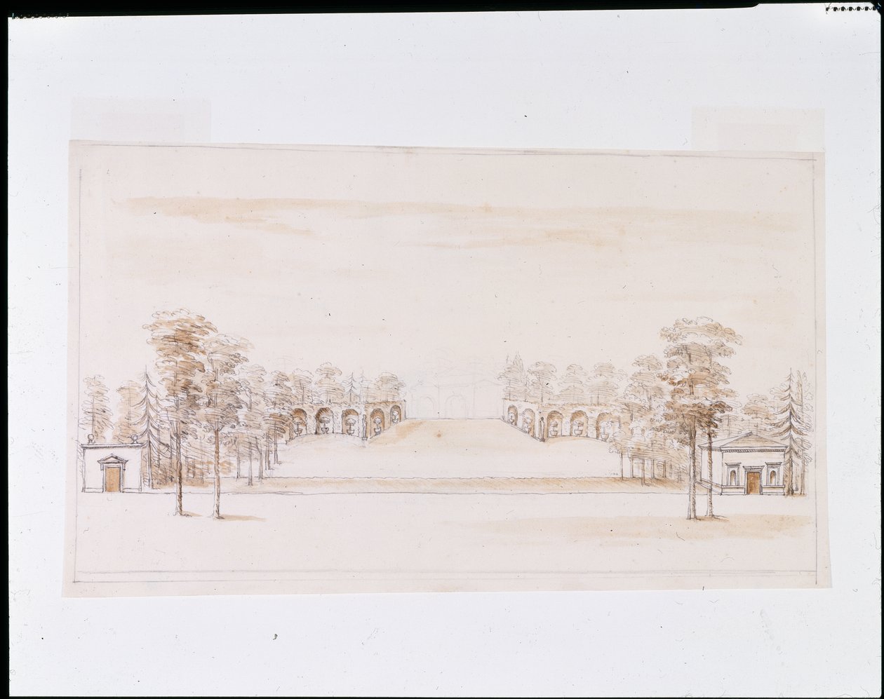 Conception en perspective pour une nouvelle orangerie - William Kent