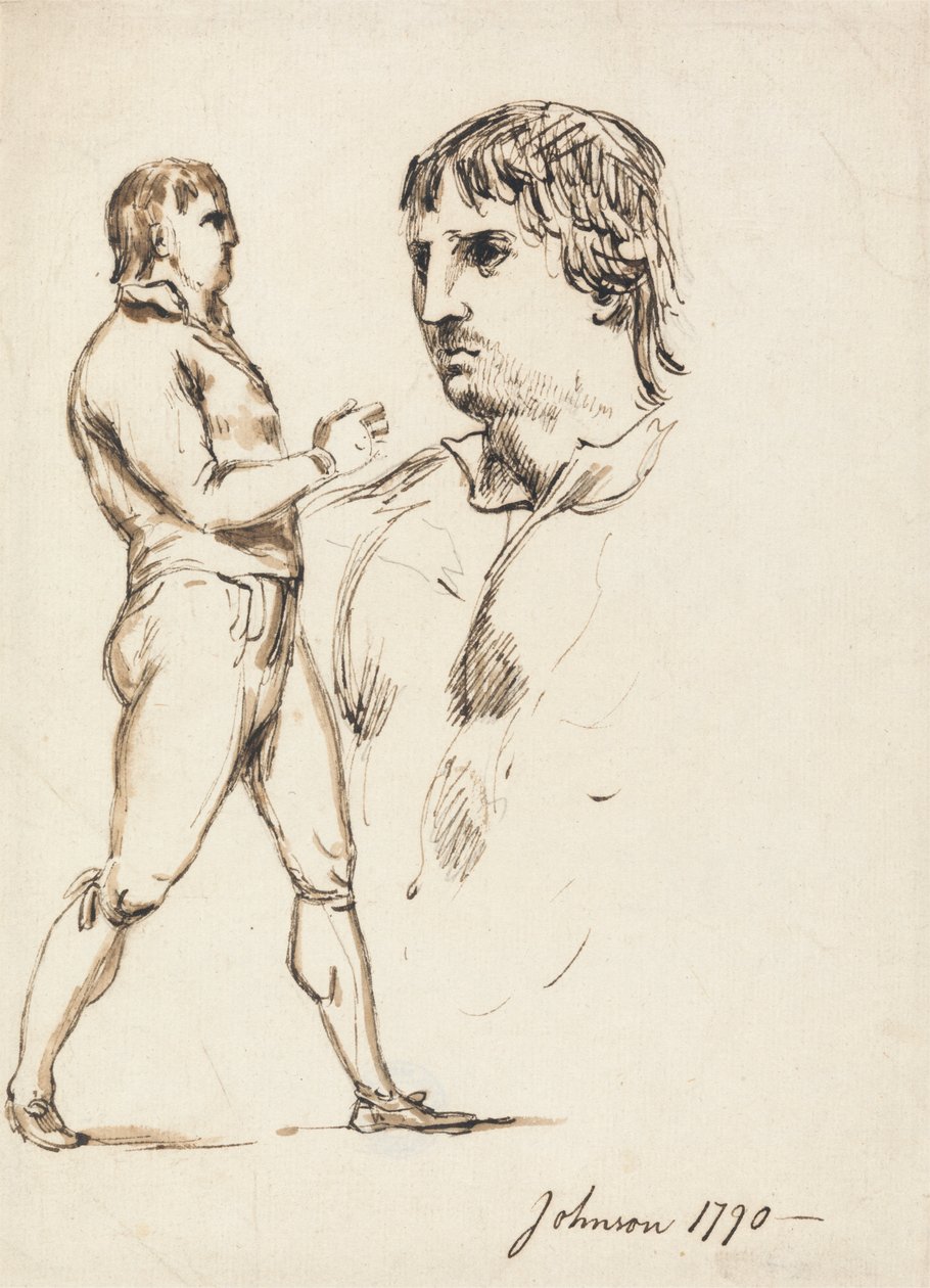 Portrait du pugiliste Johnson - William Lock Ii