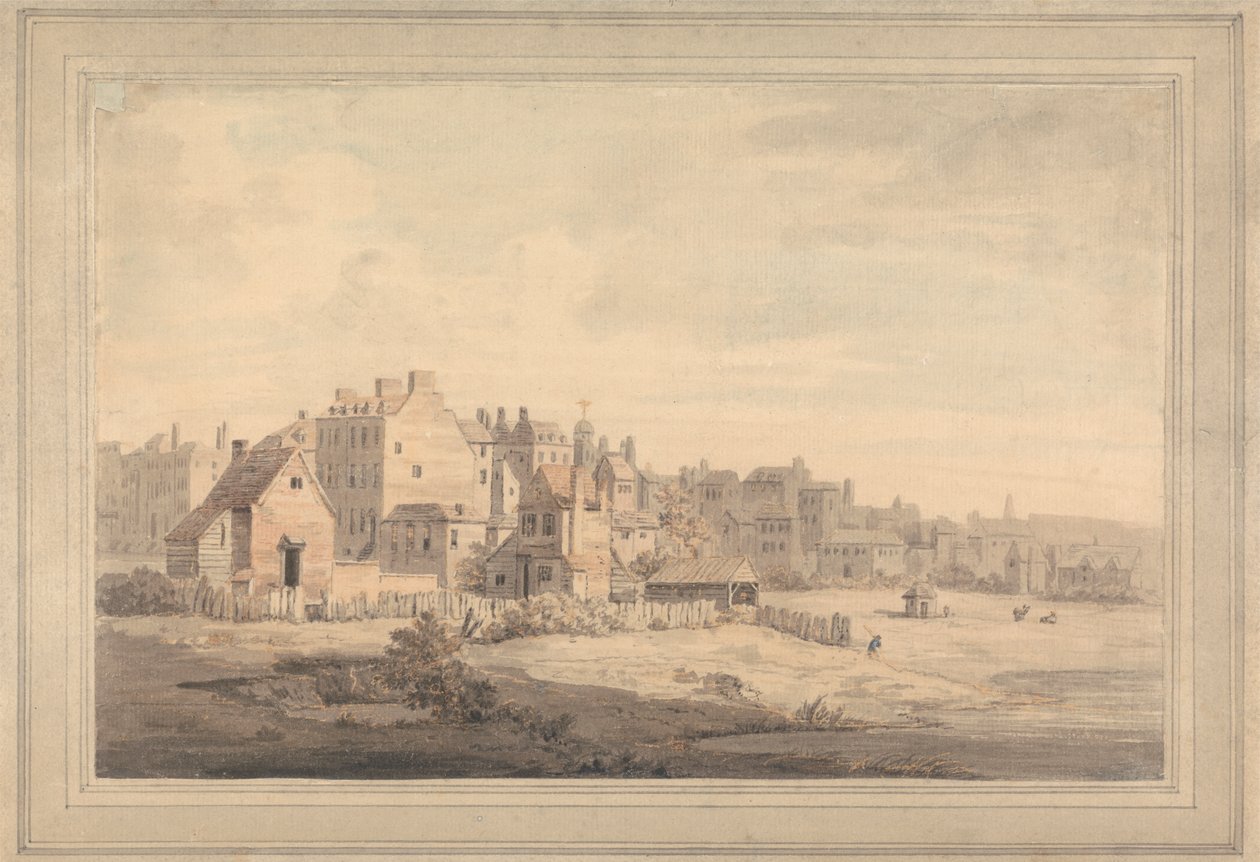 Maisons au bord de la rivière - William Marlow