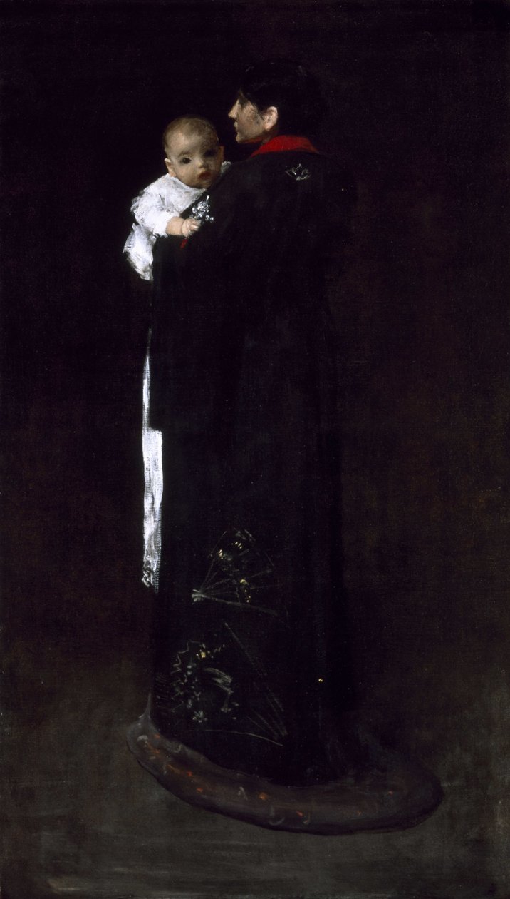 Mère et enfant (Le premier portrait) - William Merritt Chase