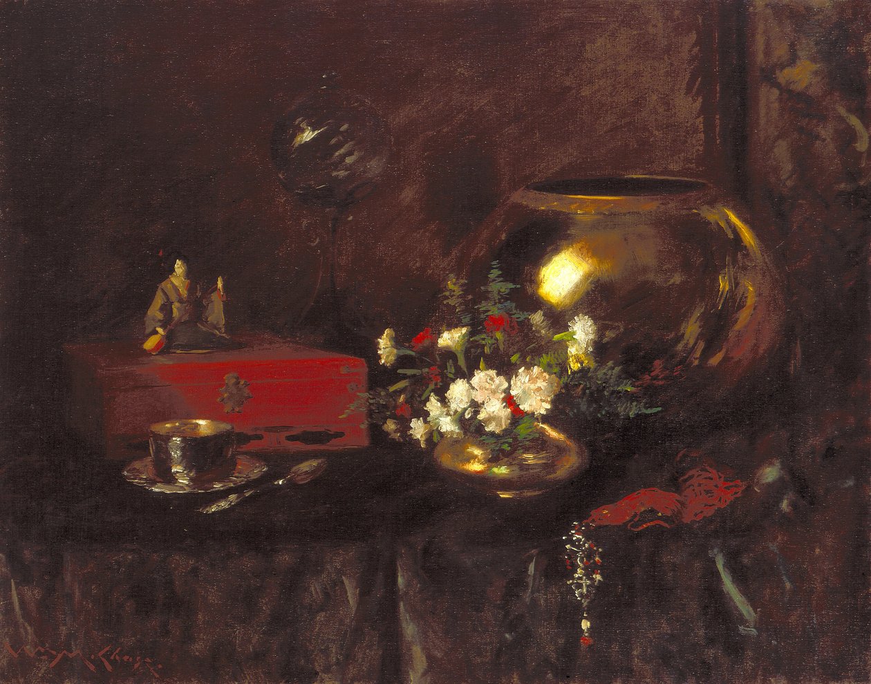 Nature morte : Bol en laiton - William Merritt Chase