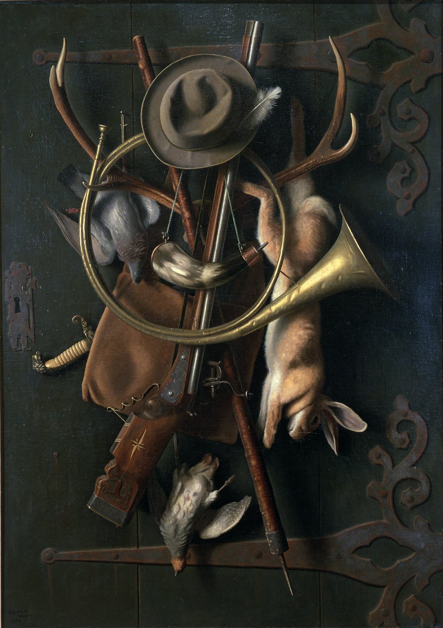 Après la chasse (3e version) 1884 (huile sur toile) - William Michael Harnett