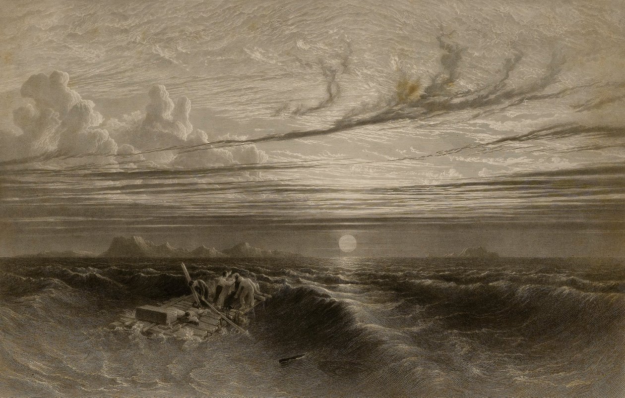 Coucher de soleil en mer après une tempête - William Miller