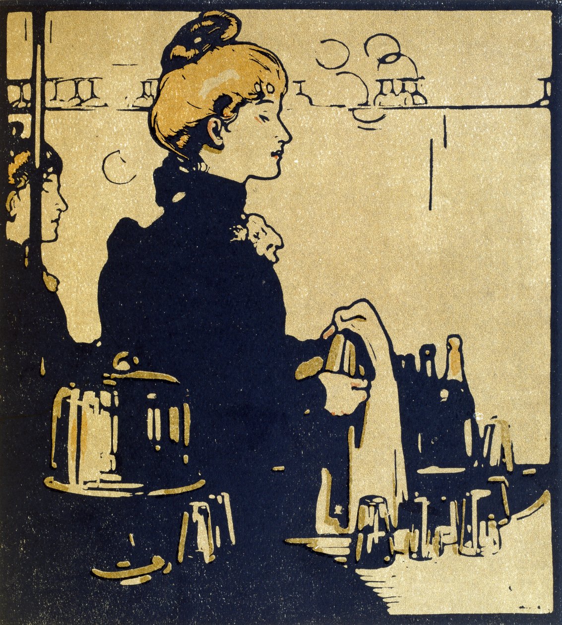 Serveuse, illustration de 