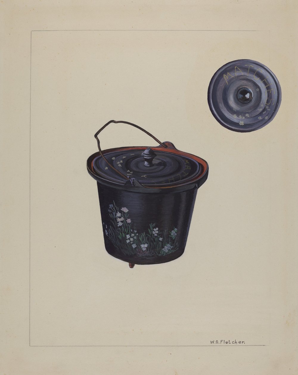 Bouilloire en fer jouet pour enfant, vers 1937 - William O. Fletcher