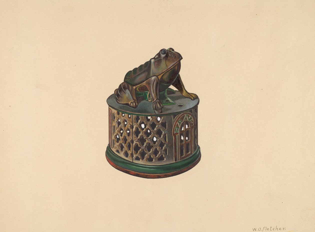 Banque de jouet : Grenouille, vers 1938 - William O. Fletcher