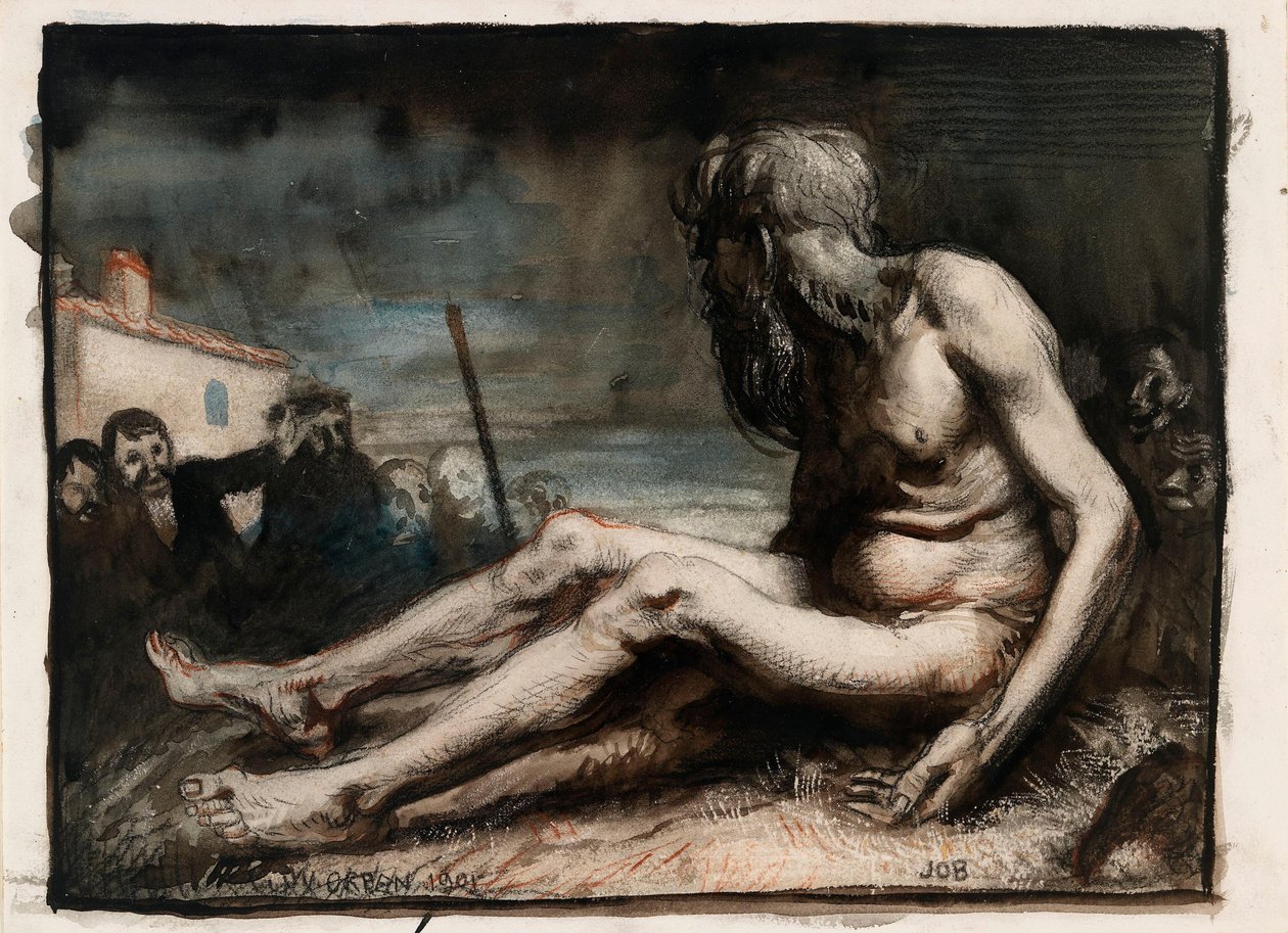 Job sur le fumier - William Orpen