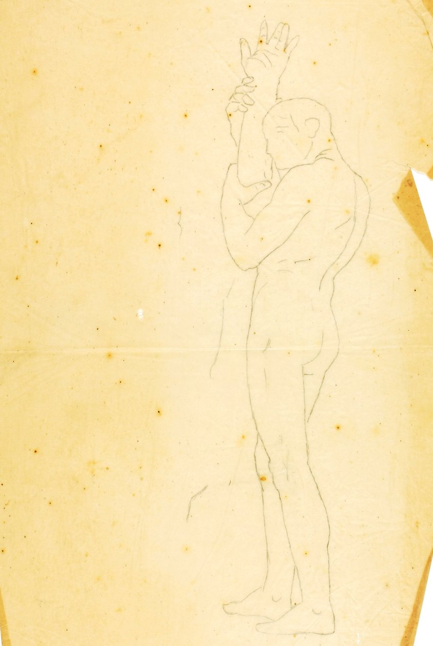 Moïse, Aaron et Hur sur le mont Horeb (étude - personnage de droite) - William Page