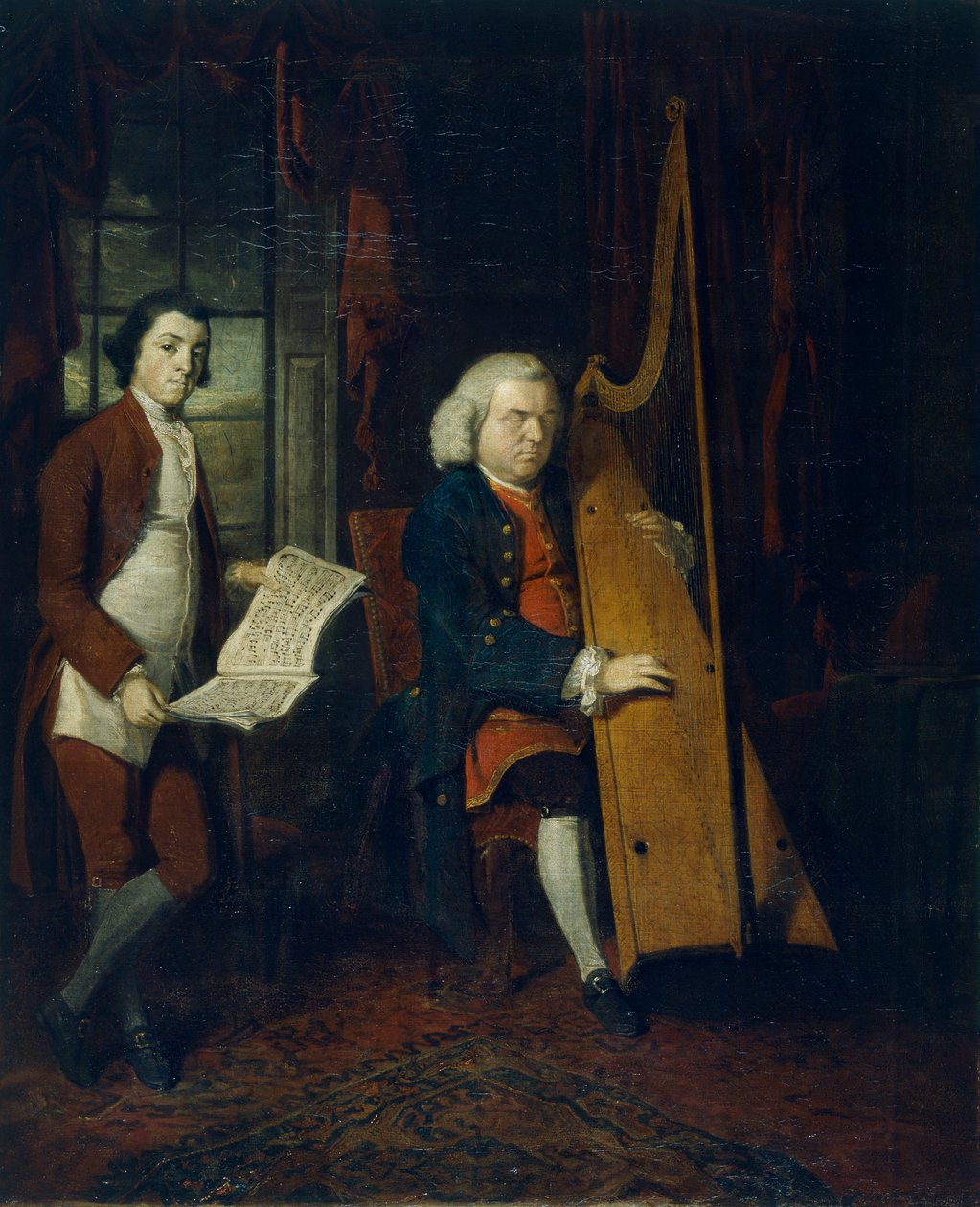 John Parry le harpiste aveugle avec un assistant, c1770-1780 - William Parry