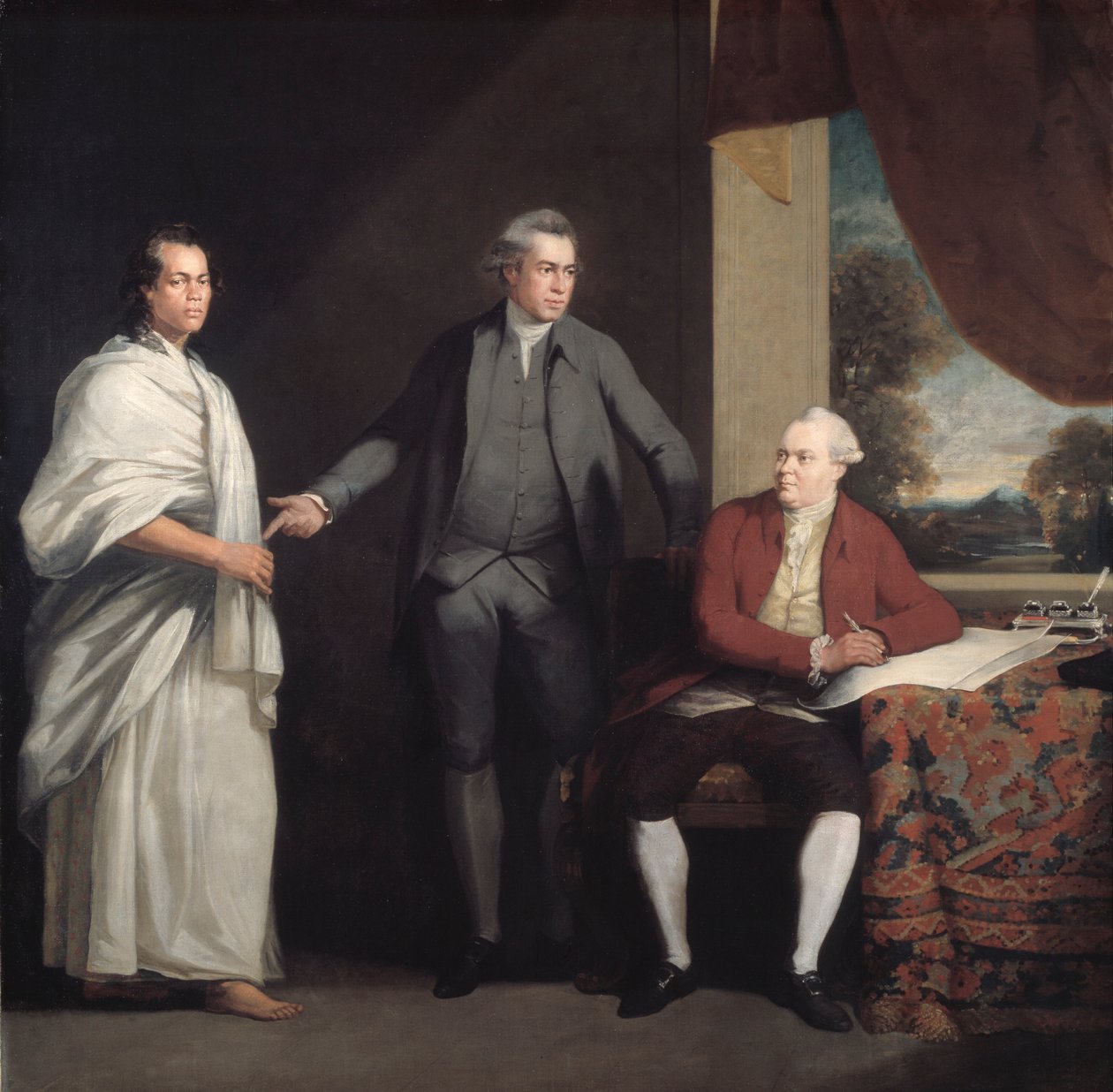Omai, Joseph Banks et Dr Daniel Solander, vers 1775-6 - William Parry