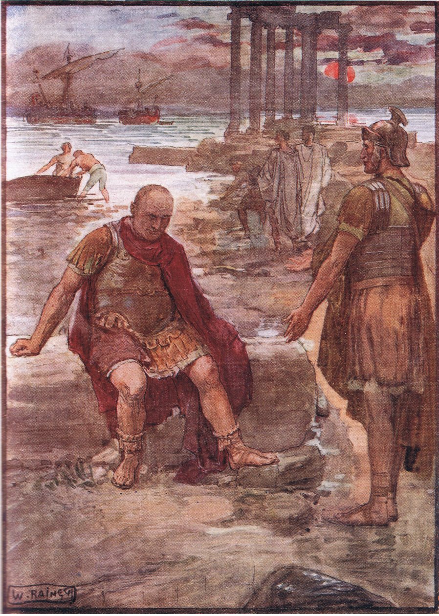 Marius exilé parmi les ruines de Carthage, de Vies de Plutarque publié par T C & E C Jack Ltd - William Rainey