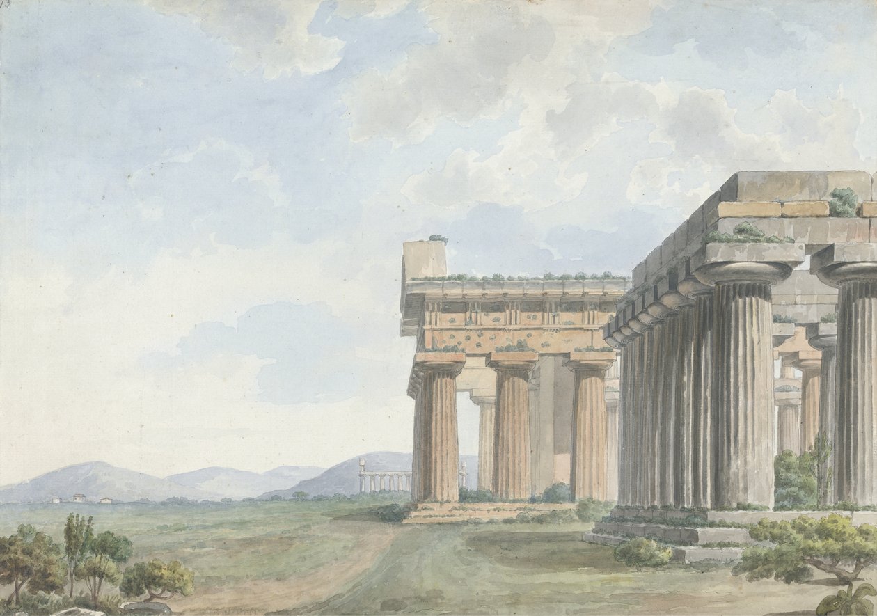 Vues du Levant : Ruines du Temple à Paestum, vers 1785 - William Reveley