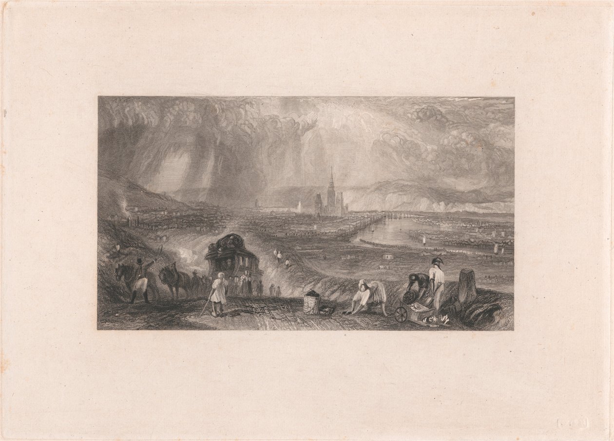 Vue lointaine de Rouen - William Richardson