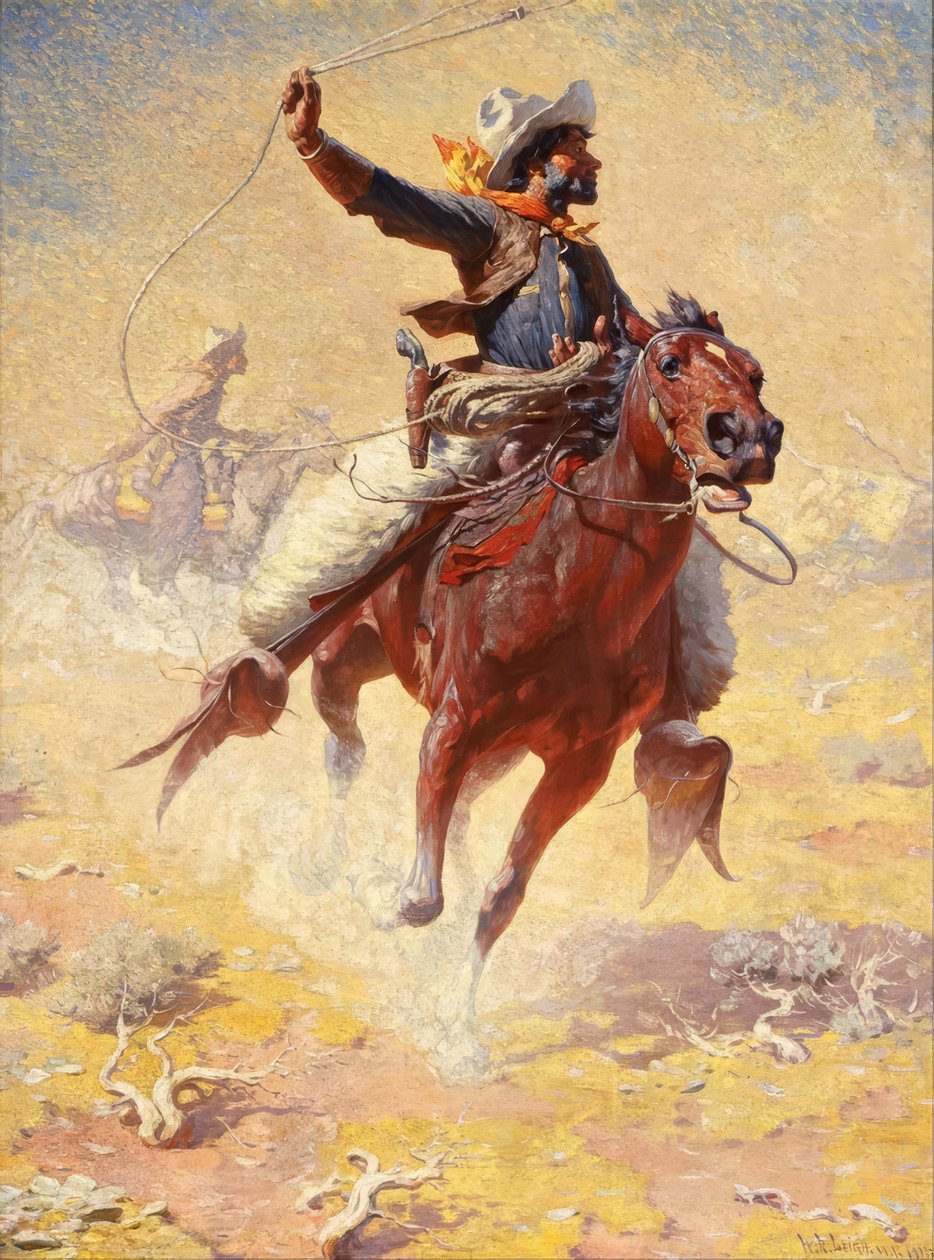 Le Roping. Date / Période - William Robinson Leigh