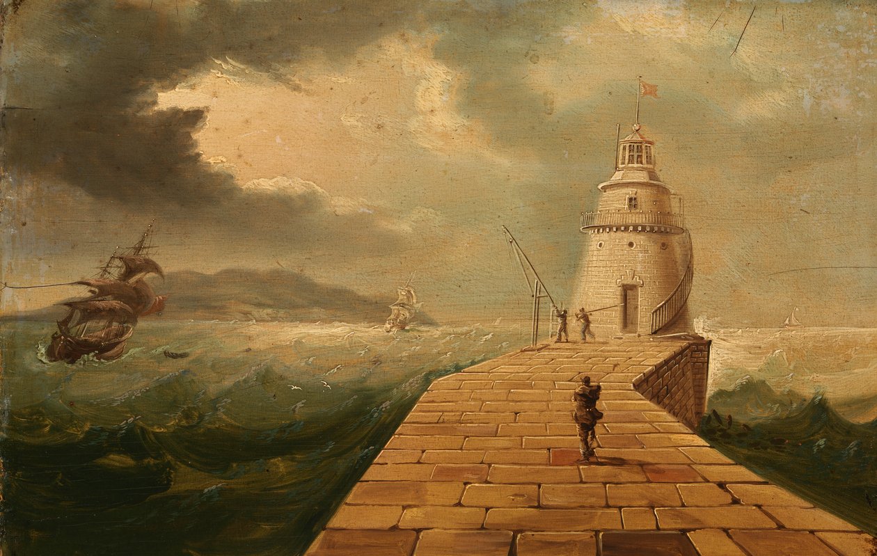 Vue du phare de Poolbeg - William Sadler