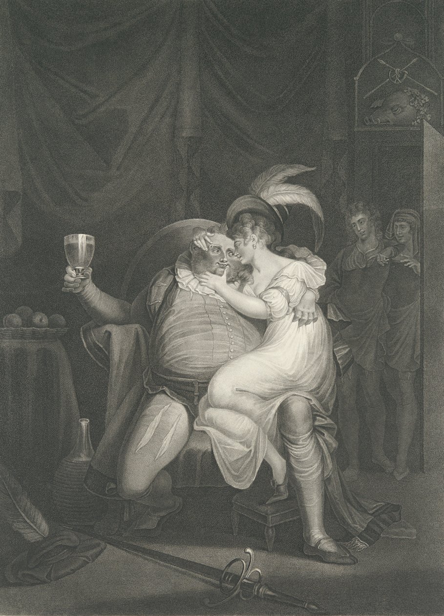 Doll Tearsheet, Falstaff, Henry et Poins Shakespeare, publié pour la première fois en 1795, réédité en 1852 - William Satchwell Leney